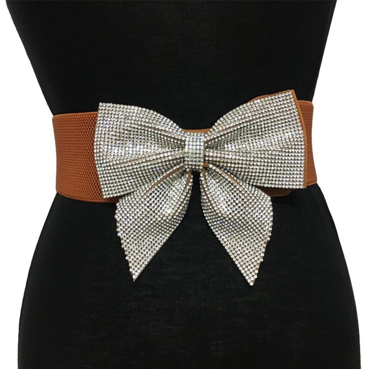 松紧宽腰封_新娘婚纱礼服腰封 纯手工镶钻 连衣裙百搭松紧宽腰封