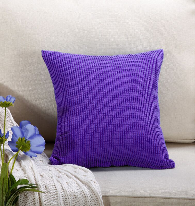 玉米粒灯芯绒抱枕套 刺绣 数码印花 沙发靠垫套子 不含芯