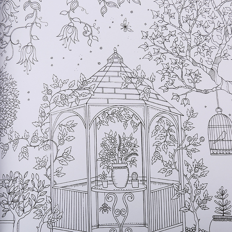 现货纸质儿童涂色本 魔法森林涂色本定制厂家 秘密花园填色书本