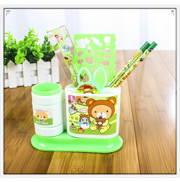 文具套装创意塑料直尺学生学习用品6件套儿童万花尺圣诞礼物批发