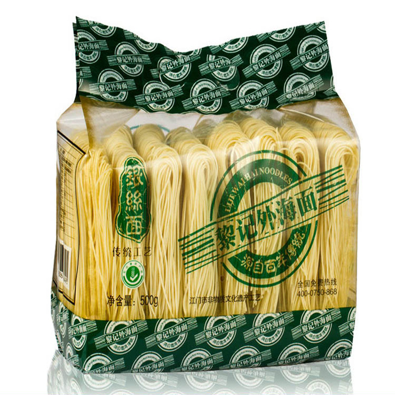 【黎记】广东竹升面 方便面条 袋装手工挂面 银丝面500g