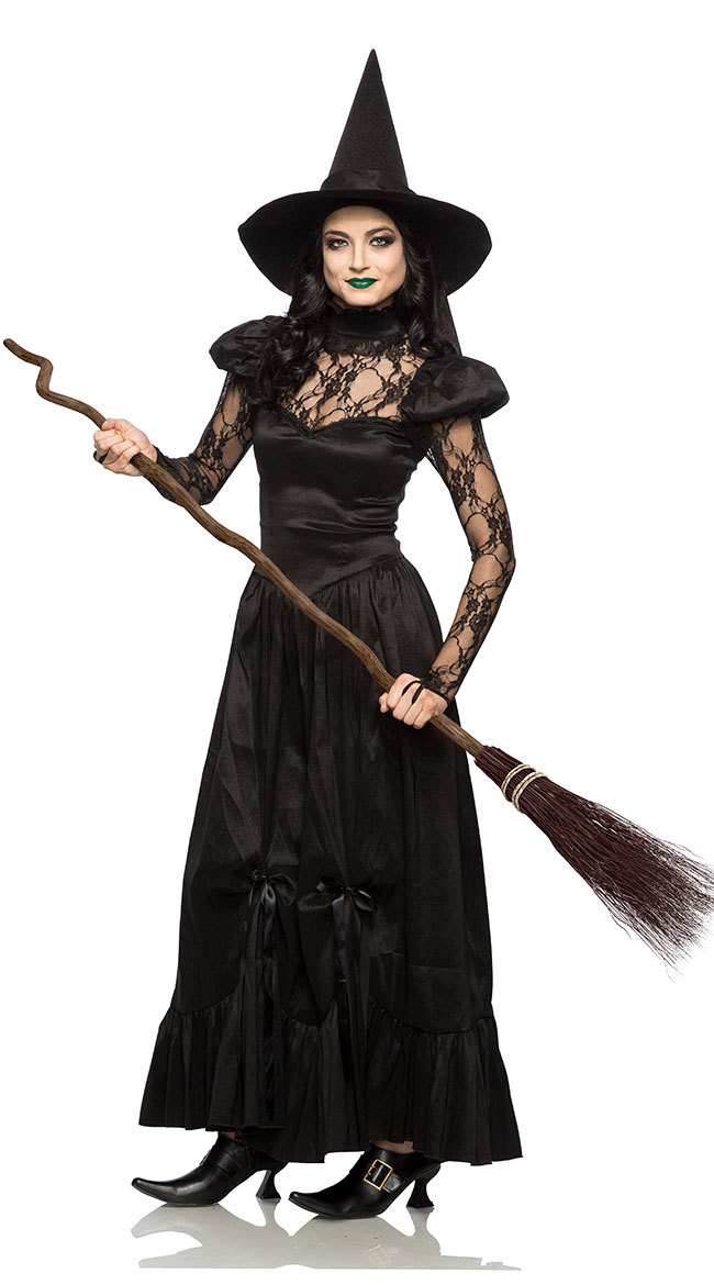 万圣节新款 女巫黑色表演游戏制服 nj1780 一件代发