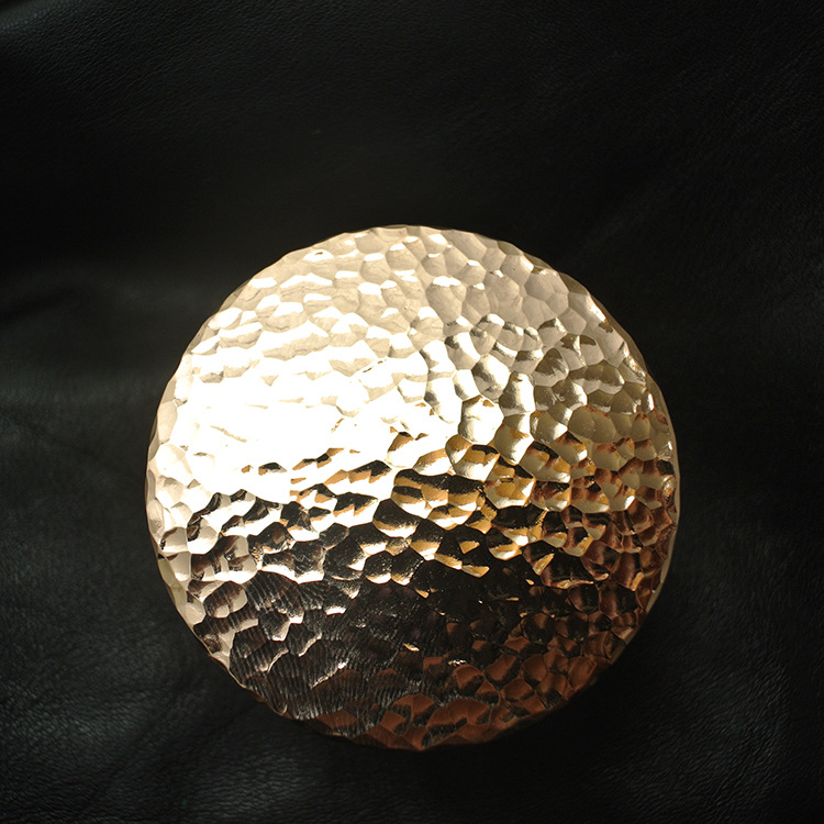 破铜哥出品纯铜锤打纹皮镇紫铜镇纸全手工敲打重约950g