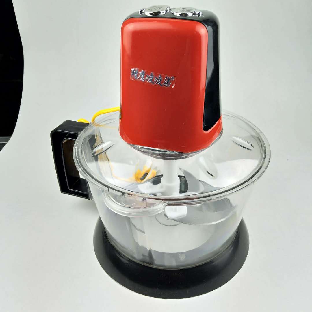 厂家批发猎鹰悍马007多功能电动绞肉机塑料杯双速钢轴电动搅菜器