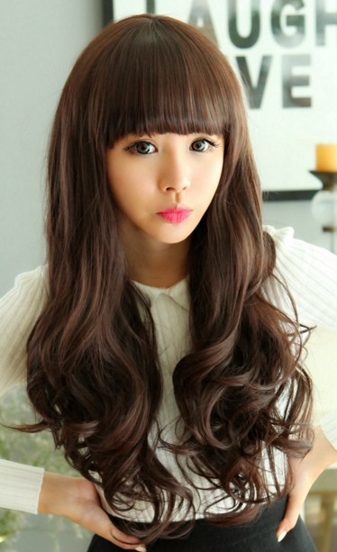 萌泰假发女长卷发假发2017新款大波浪中长发修脸自然逼真蓬松发型