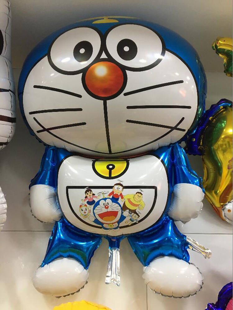 特大号叮当猫造型铝膜气球 生日派对装饰哆啦a梦机器猫气球批发