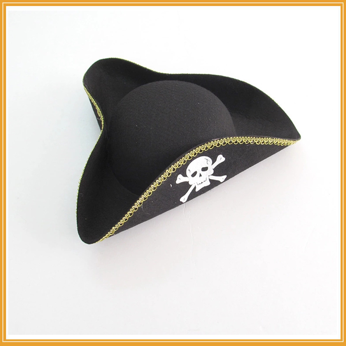 化妆舞会万圣节海盗帽 cos海盗帽子船长帽子