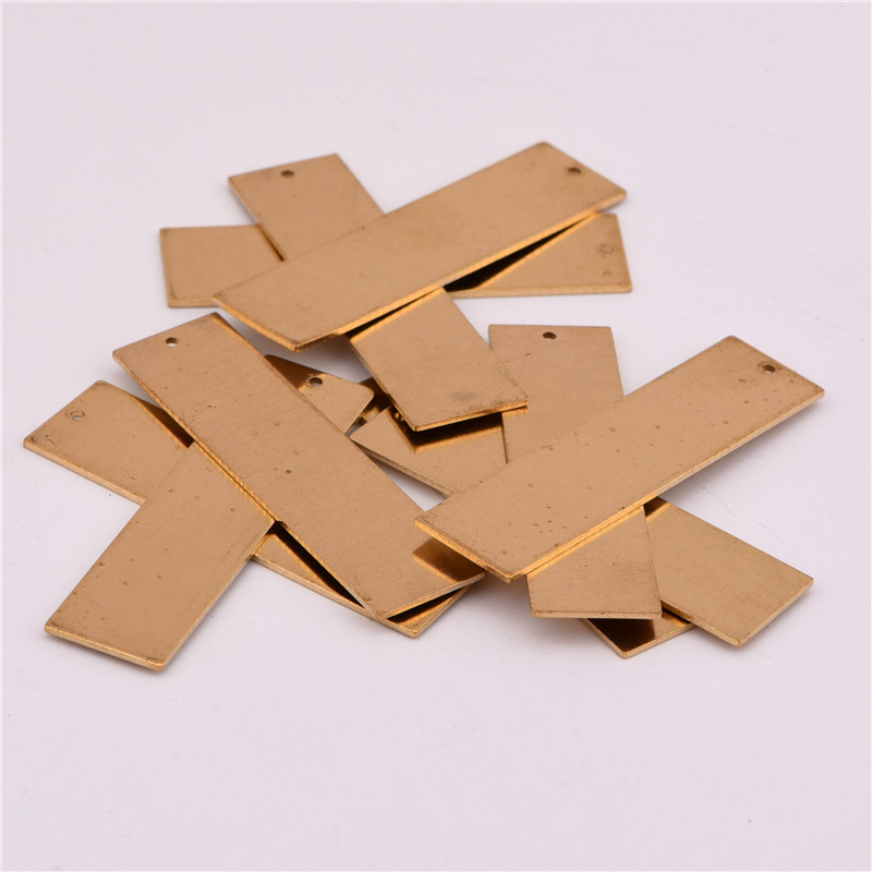 427mm光面长方形铜片吊片diy几何手工耳饰挂件材料包饰品配件