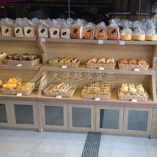 超市木质货架 便利店面包店烘培糕点饼干休闲食品零食展示陈列架