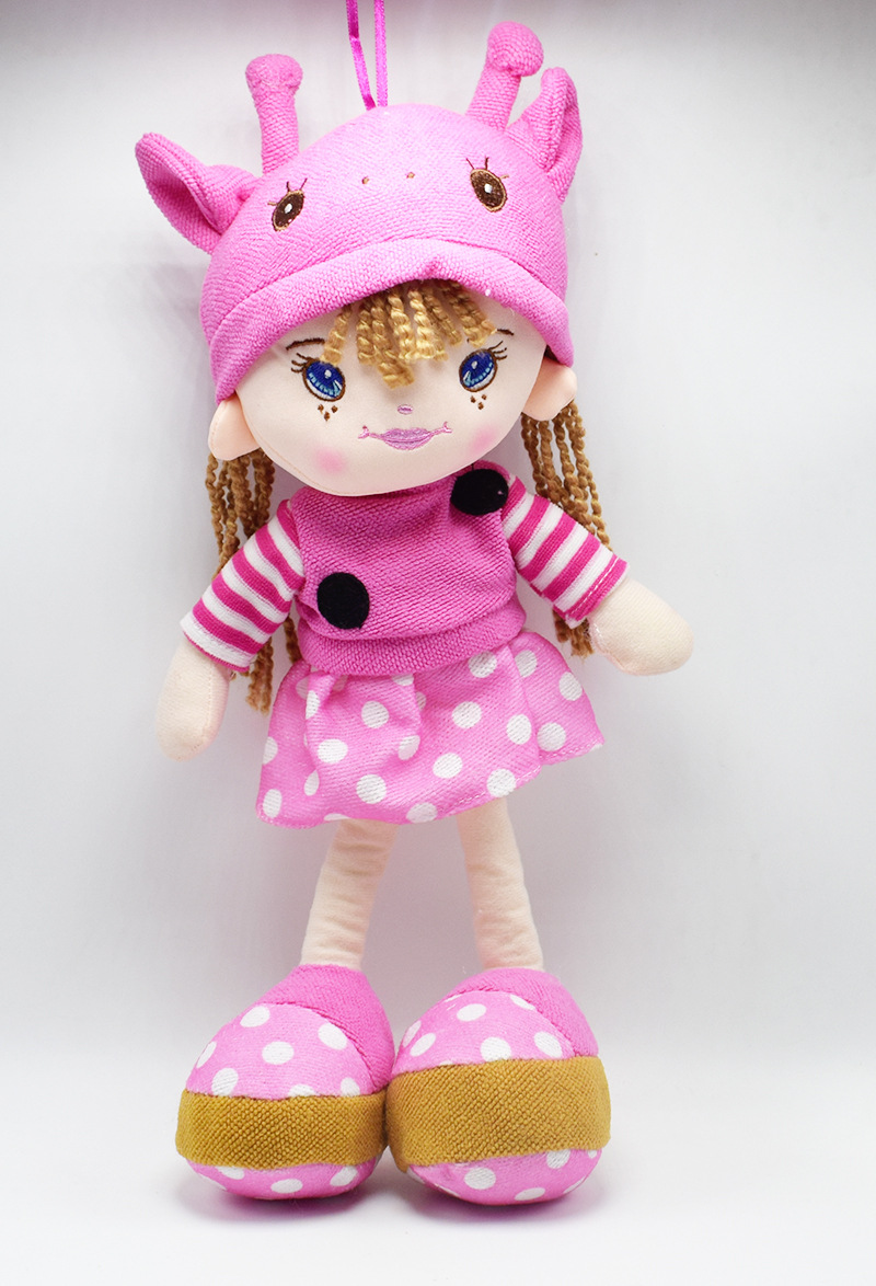 38cm红色粉色田园风可爱穿裙子的布娃娃女孩玩具速卖通亚马逊货源