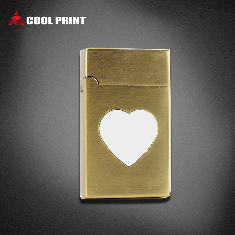 Thermal Transfer Blank Metal Inflatable Cigarette Lighter Printable Photo Logo Image DIY Personality Love Lighter