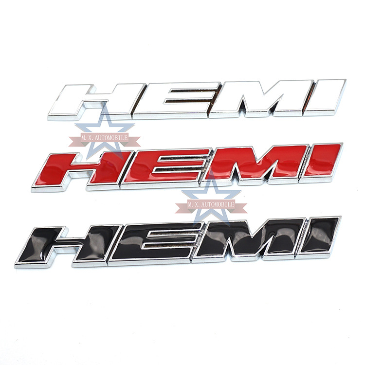 hemi车贴标 适用于道奇挑战者改装金属尾标贴 侧标贴改装车标