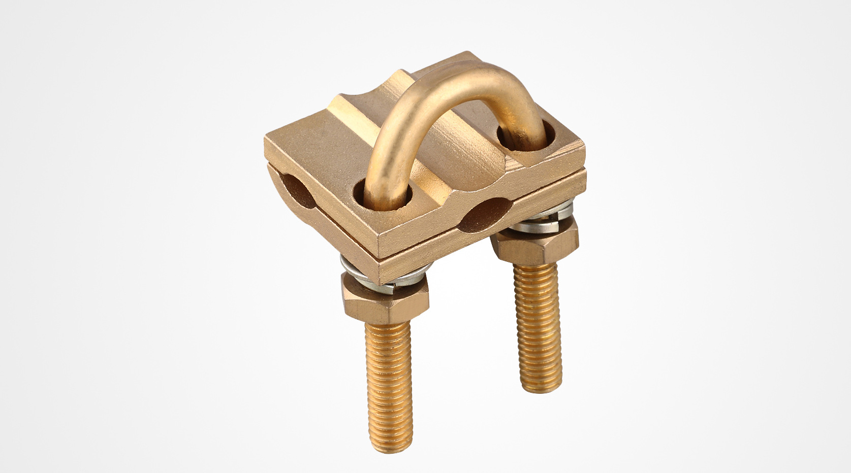 佰利嘉电气配件连接线夹 防雷接地u线夹 纯铜接地扁带连接夹配件