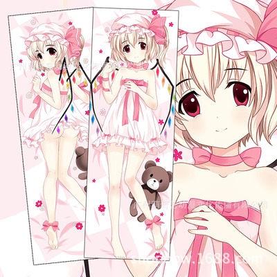 动漫周边东方project博丽灵梦枕套靠垫抱枕芯支持来图定制