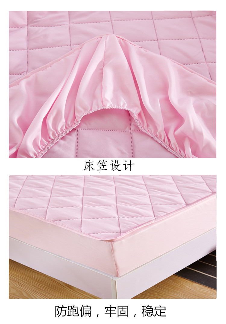 厂家直销多尺寸床笠款床护垫可水洗夹棉床笠 床垫席梦思护垫