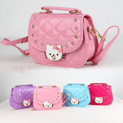 新款韩版儿童包包公主斜挎包kt锁扣时尚小女孩包包女童潮包手拎包