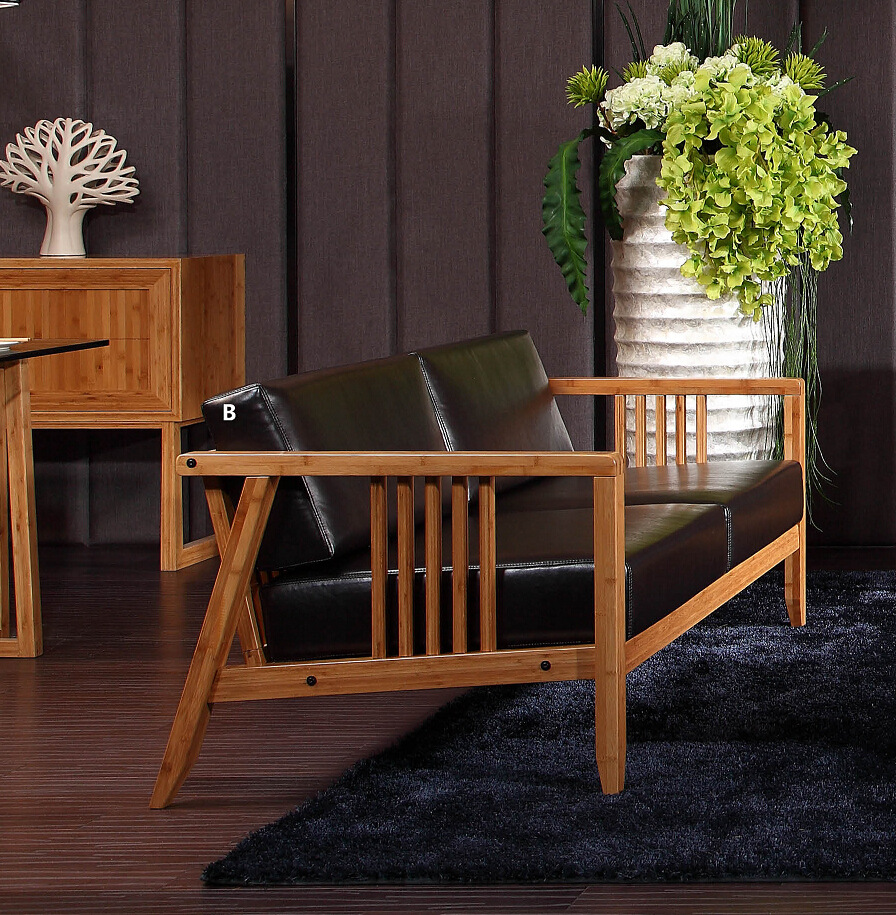 至为楠竹家具中式实竹沙发组合沙发全楠竹双人沙发实竹沙发榫卯
