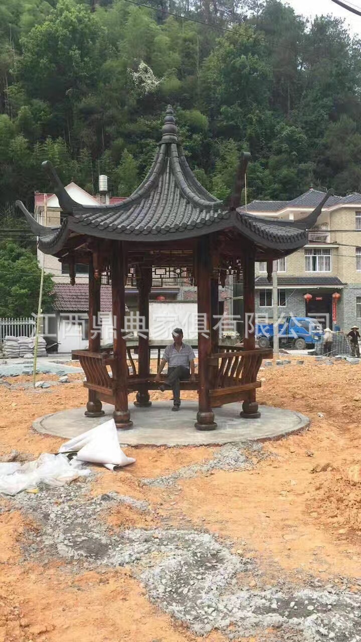 农村休闲凉亭怎样制作,家庭院里能否做亭子,农村自建凉亭_大山谷图库