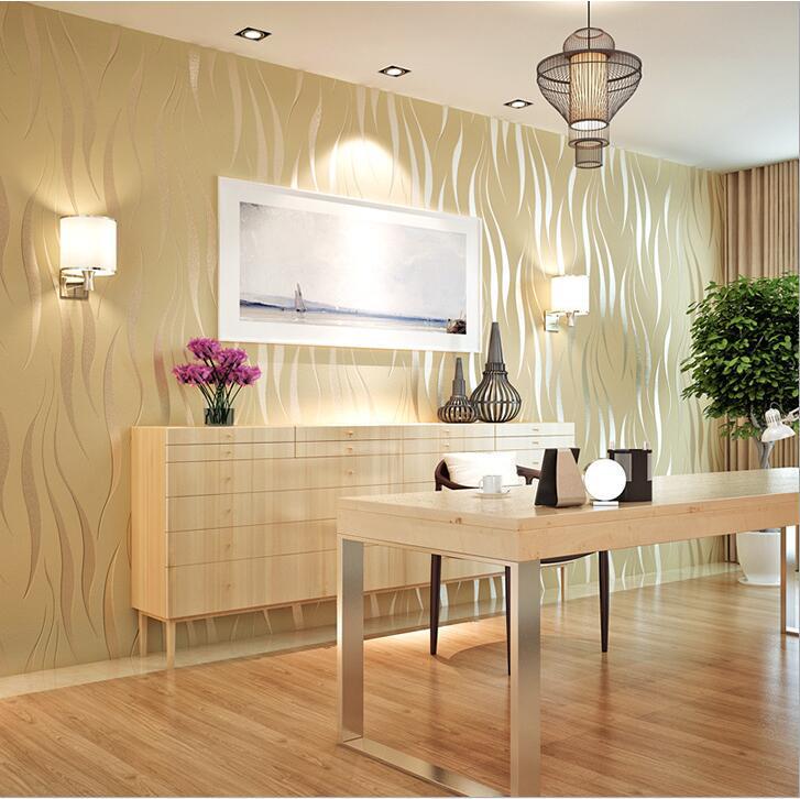 环保 水波纹无纺布墙纸 立体植绒背景墙 3d客厅卧室壁纸-阿里巴巴