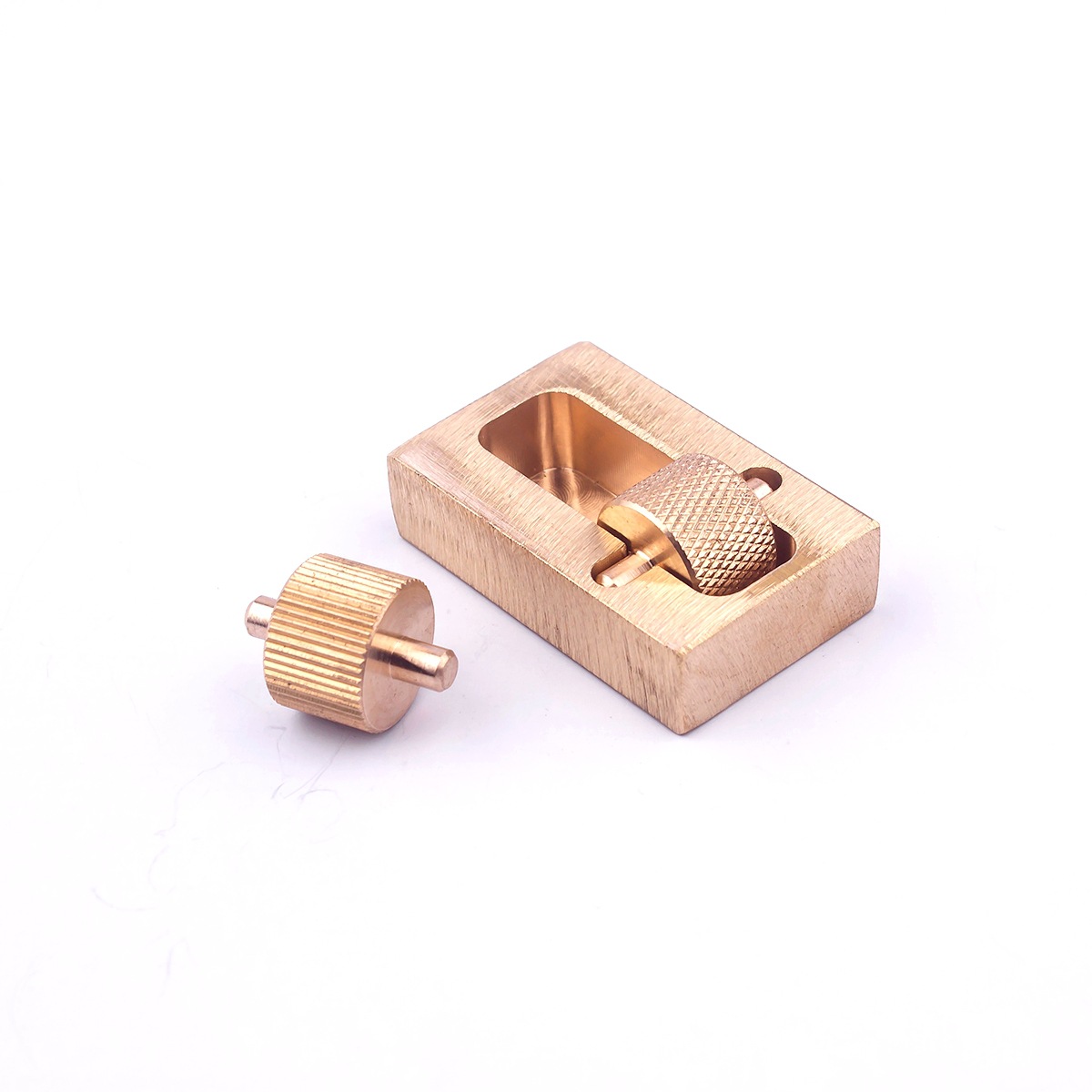 批发小号油边盒油边斗边油盒染色盒diy皮雕全铜迷你边油盒边油器