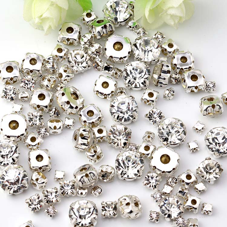 Factory Direct Sales Color 12-50# Hand Sewing Rhinestones Fancy Single Claw Diy Handmade Hair Accessories Crystal Diamond Decorations
