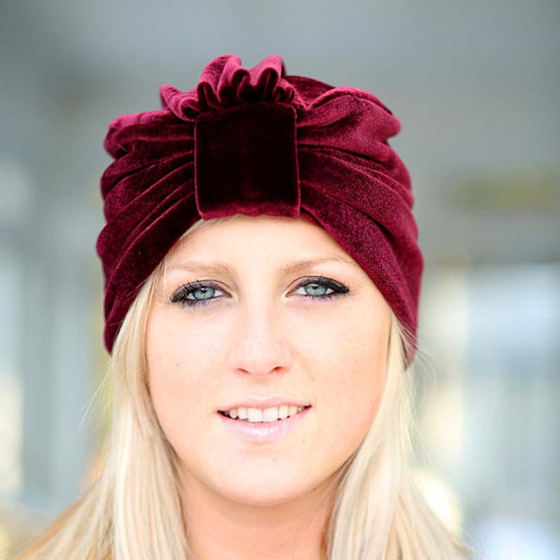 新款平顶天鹅绒印度帽 穆斯林帽子 女士复古头巾帽 跨境电商货源