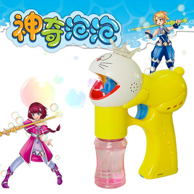 电动卡通泡泡枪 灯光音乐 吹泡泡玩具 沙滩玩具 广场地摊景点热卖