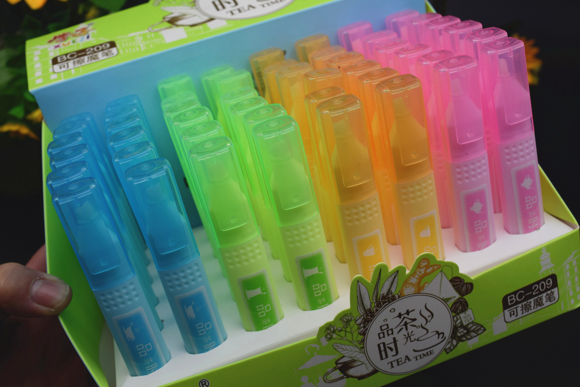 低价销售学子大容量可擦魔笔消字笔斜头型可擦纯蓝墨水学生文具