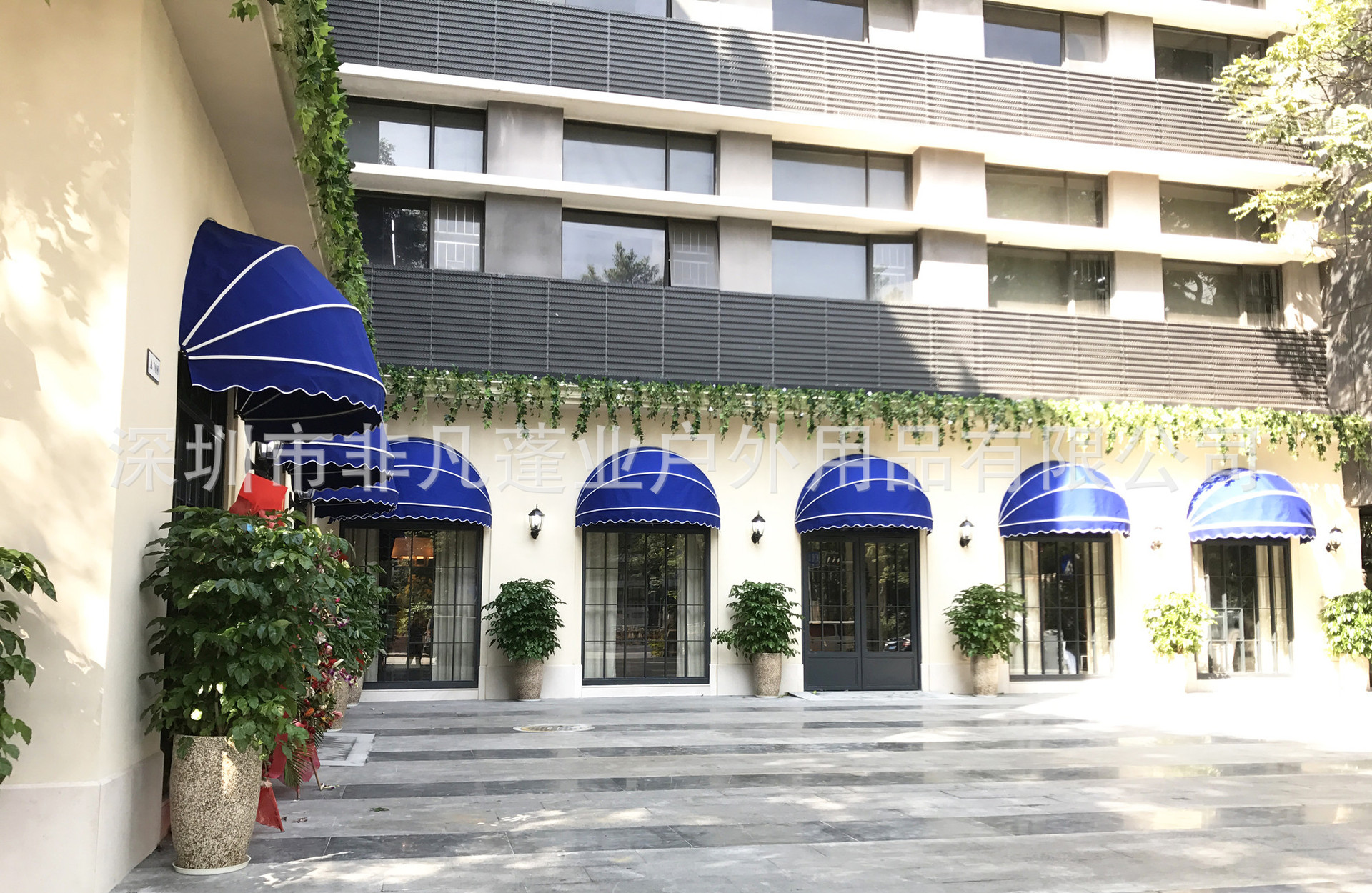 半圆形装饰西瓜篷雨棚 法式固定遮阳篷 别墅景观欧式遮阳棚