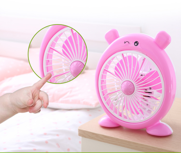 雪鸽电风扇时尚卡通台扇兔子转页扇厂家直销学生宿舍台扇迷你风扇