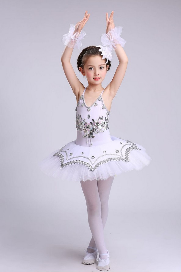 芭蕾舞裙儿童练功服白黑天鹅湖纱裙儿童蓬蓬裙tutu演出服女写真服