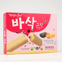 批发杜尔牌80g盒装韩国风味米饼休闲零食膨化食品米饼