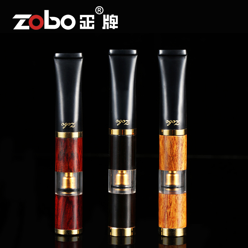 zobo正牌男士过滤循环型烟嘴可清洗型微孔过滤器檀木正品烟具317