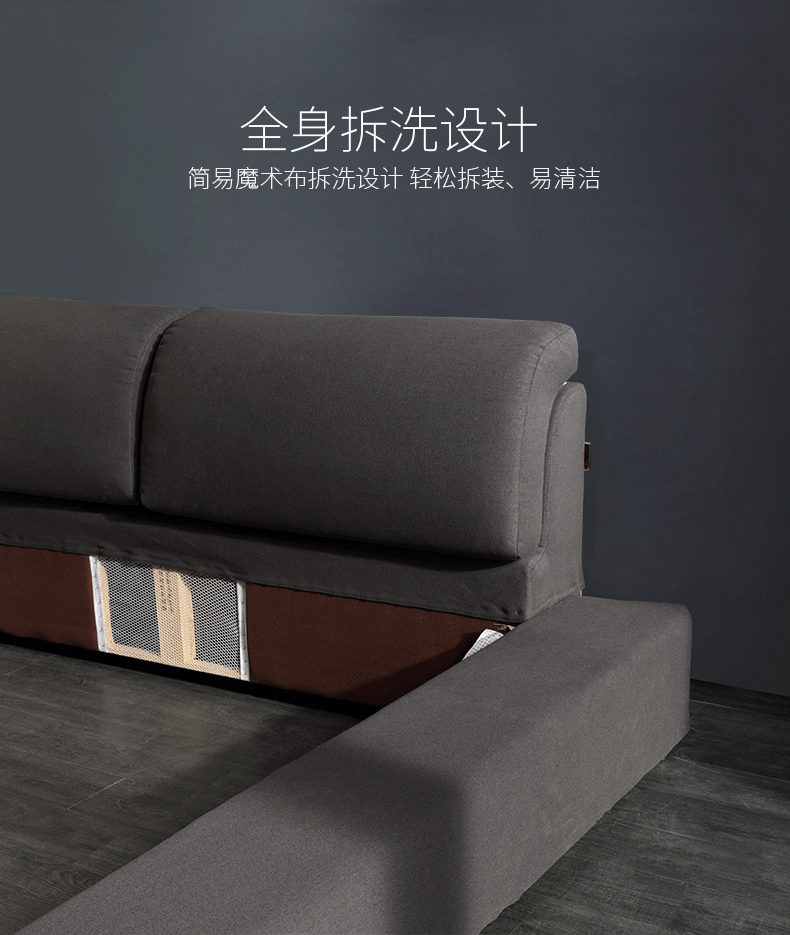 厂家直销榻榻米布艺床 简约现代多功能储物主卧小户型布艺双人床