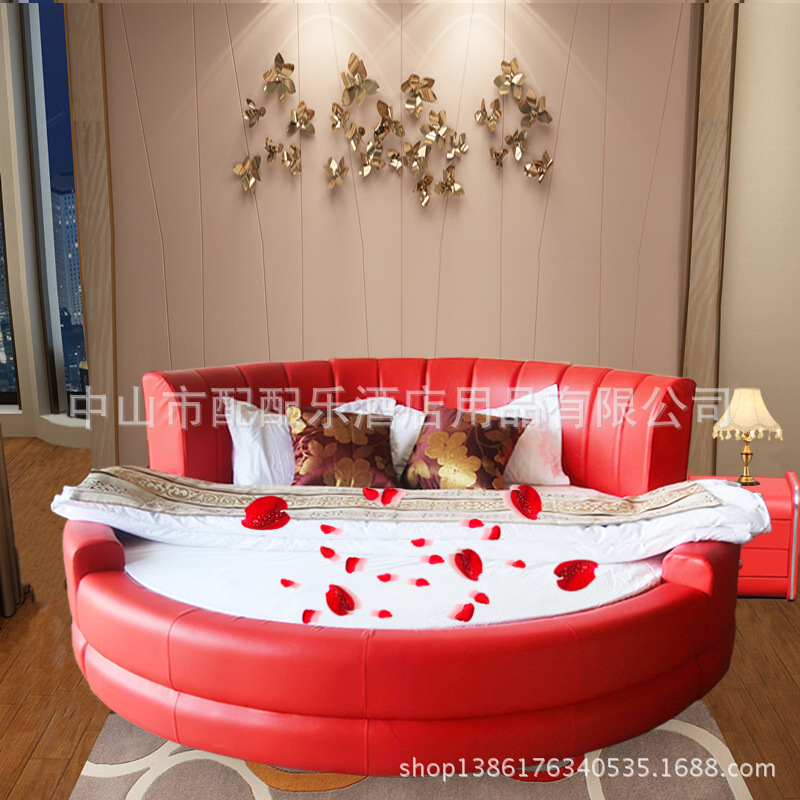 主题酒店电动恒温水床垫宾馆情侣双人助力床2018新款震动床