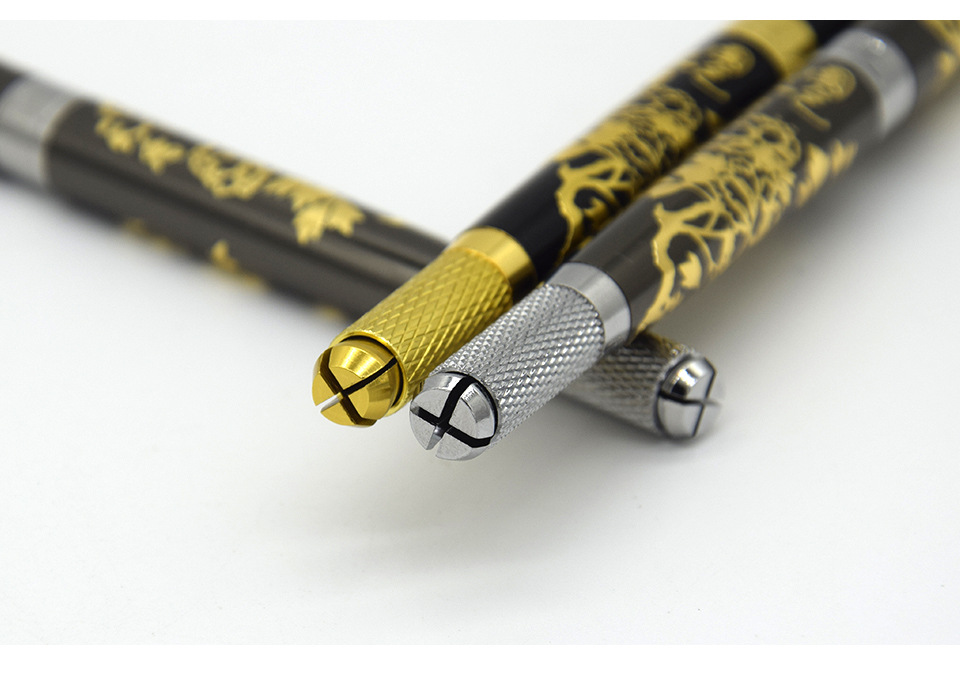 国色天香双头绣笔 韩式半永久纹绣手工打雾笔 开运眉笔绣眉飘眉笔