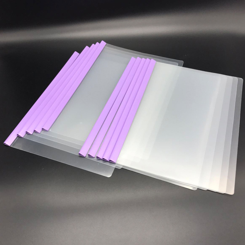 批发办公用品文具a4抽杆文件夹拉杆夹pp塑料透明报告夹收纳文件夹