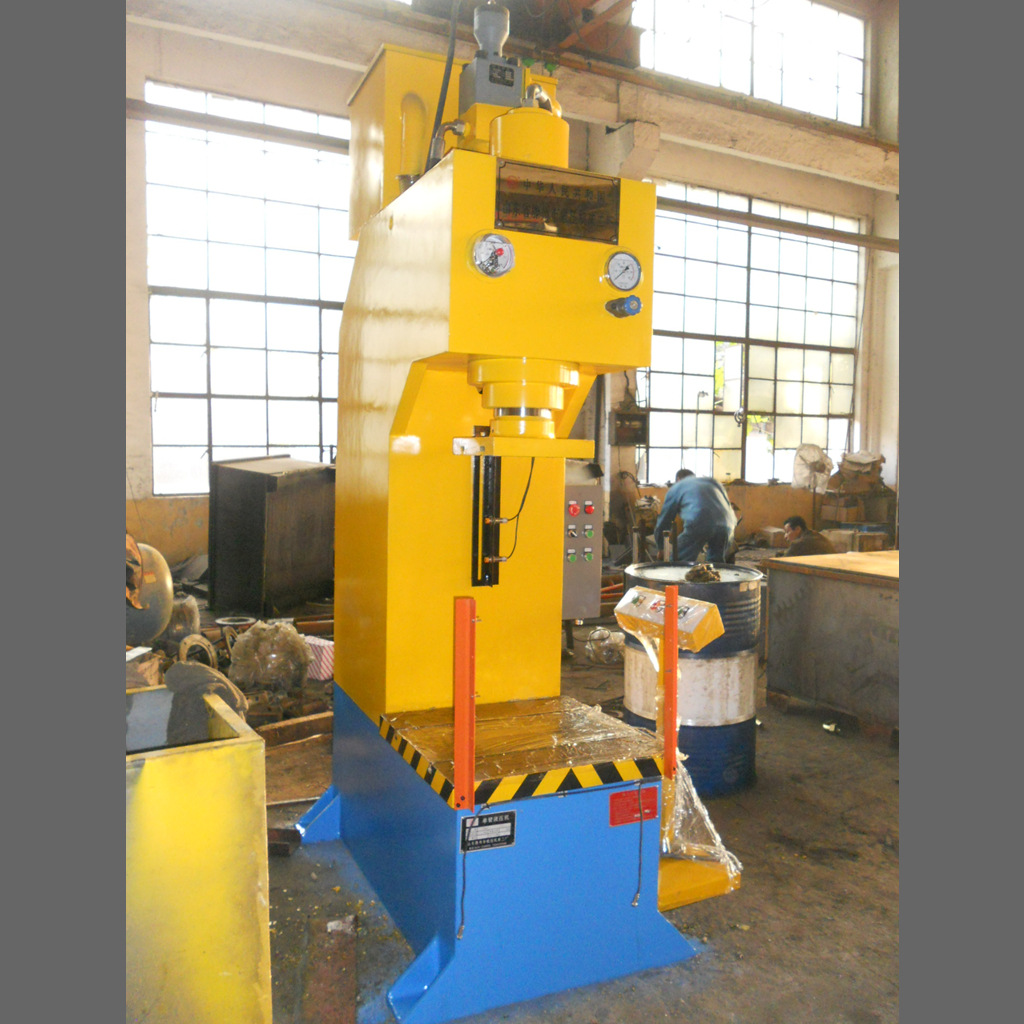单臂式液压机单柱式校直油压机床100吨半自动电液动液压机