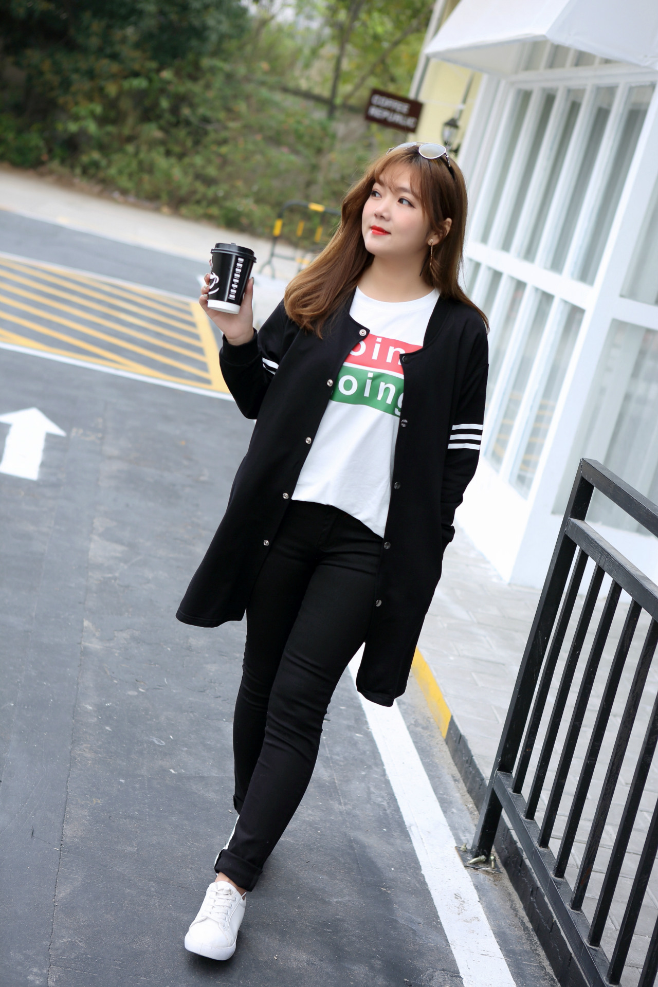 特价大码女装 胖mm 2019春装春装胖妹妹风衣休闲外套显瘦韩版1546