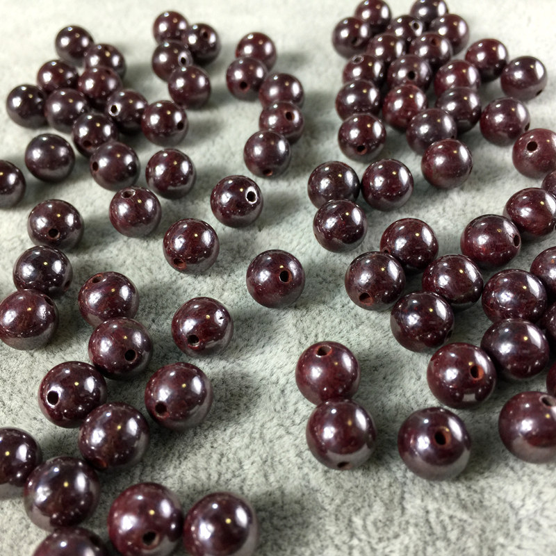 高品质还原砂朱砂散珠圆珠子 隔珠配珠配件手链佛珠手串diy隔珠