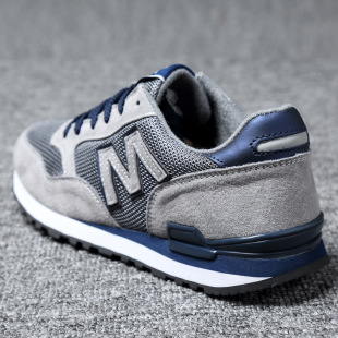 四季新款韩版潮流m字母运动男鞋网布透气户外休闲跑步百搭阿甘鞋