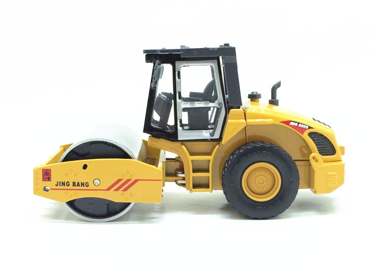 精邦1:60 全合金 单钢轮压路机 合金工程车模型玩具