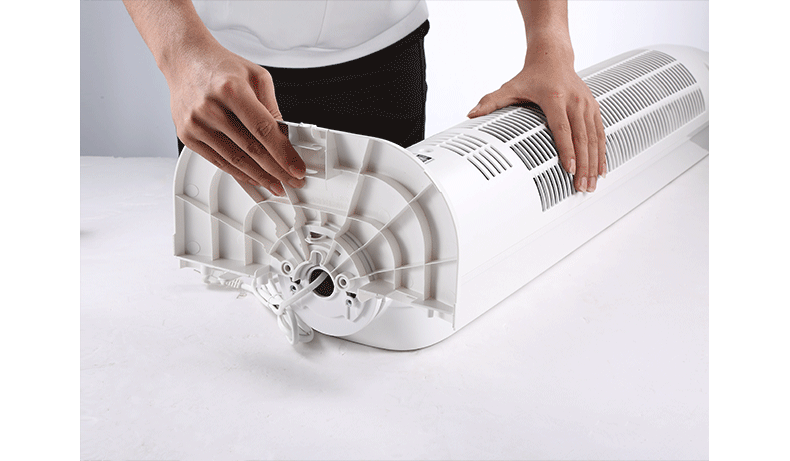 美的电风扇 fz10-15bw塔扇家用办公节能静音电扇落地扇立式无叶扇