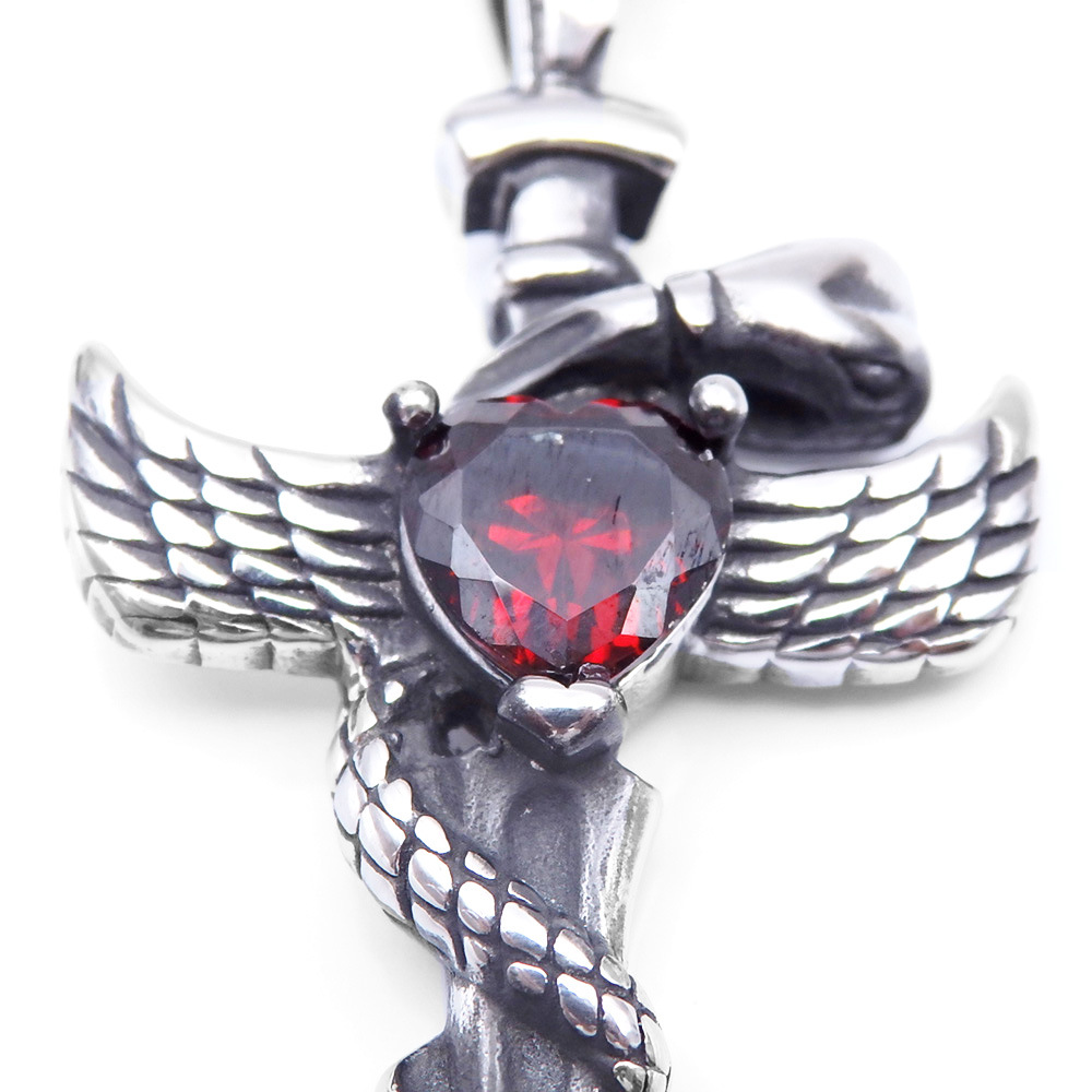 个性霸气男士圣剑项链 日韩潮男配饰品不锈钢十字架吊坠男士