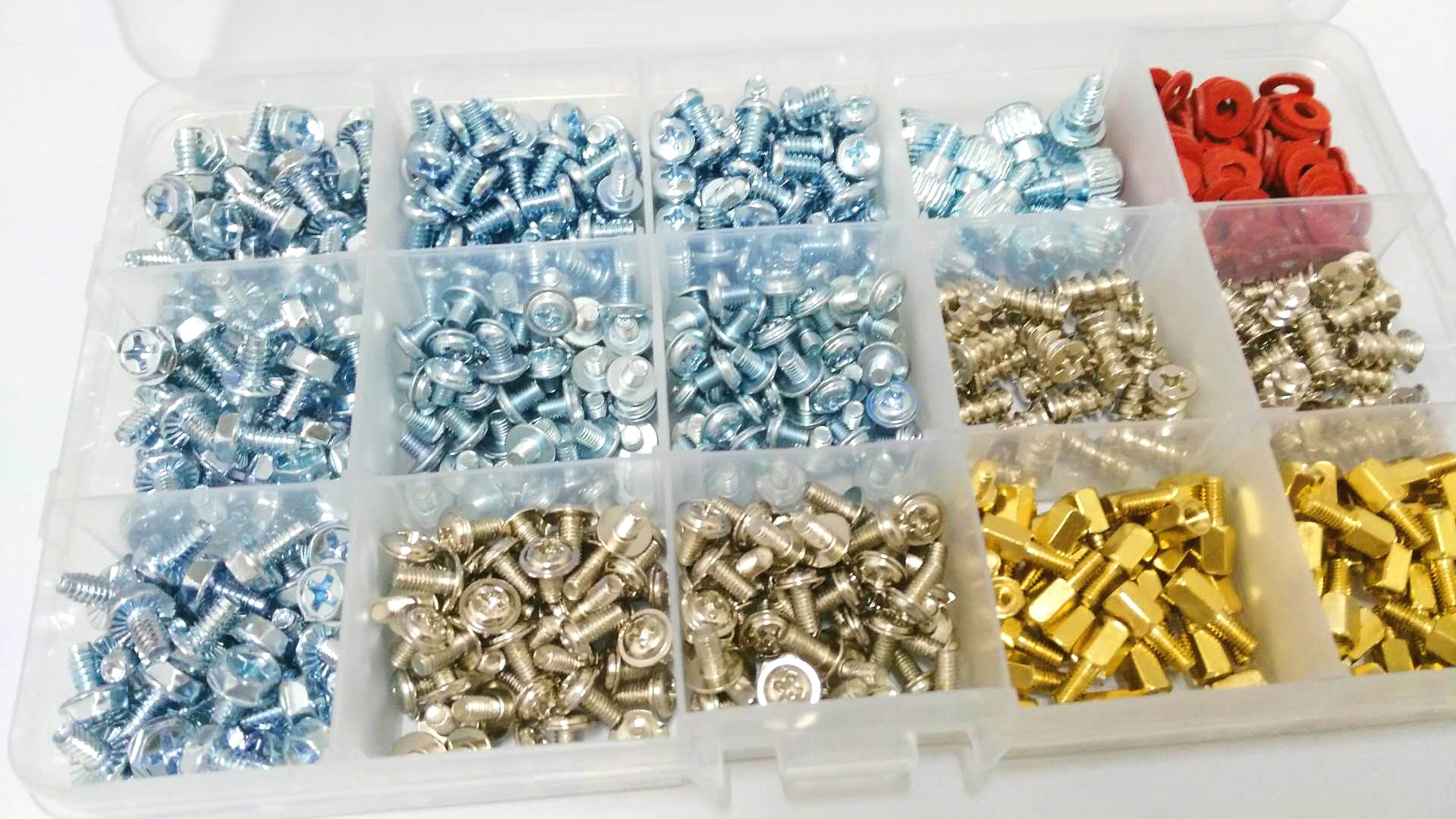 diy电脑螺丝工具盒组装电脑常规螺丝维修螺丝600个配件盒
