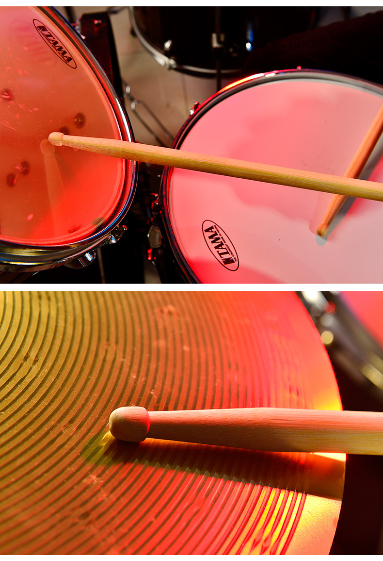 厂家批发尚竹竹制架子鼓鼓棒 入门初学5a5b小军鼓电子鼓鼓槌