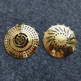 蚀刻环保人像铜片黄铜镂空电脑片挂牌金属装饰圆形薄片可订制logo