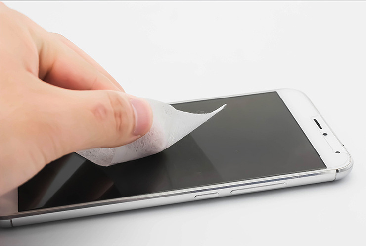 佰通手机清洁工具贴膜干湿包酒精包钢化膜屏幕擦屏布湿纸巾白边油