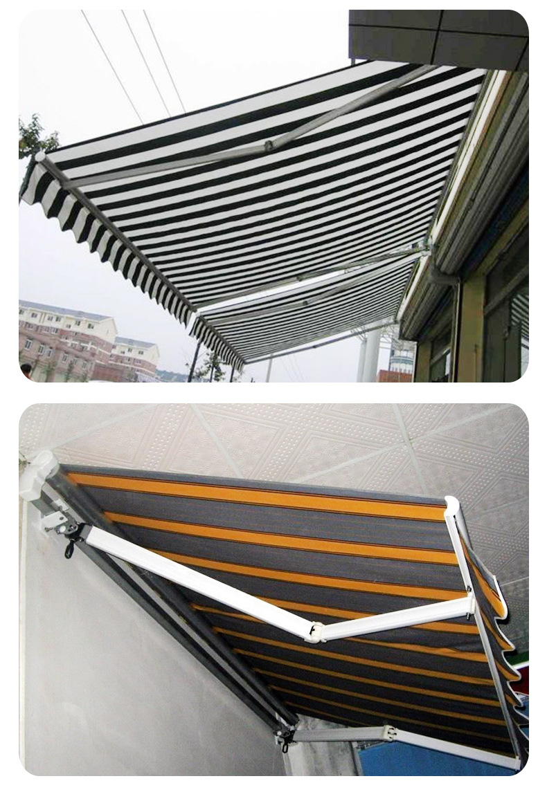 厂家直销 铝合金遮阳篷伸缩雨棚折叠遮阳蓬阳台窗户曲臂帐篷定制