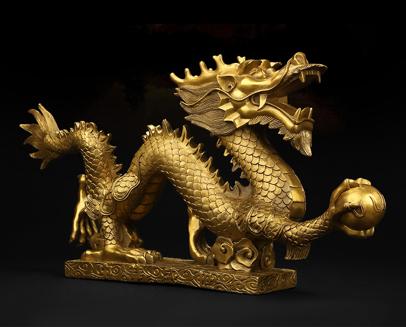 金属工艺品-吉善缘工厂批发纯铜龙摆件装饰品家居书房办公室中国铜龙